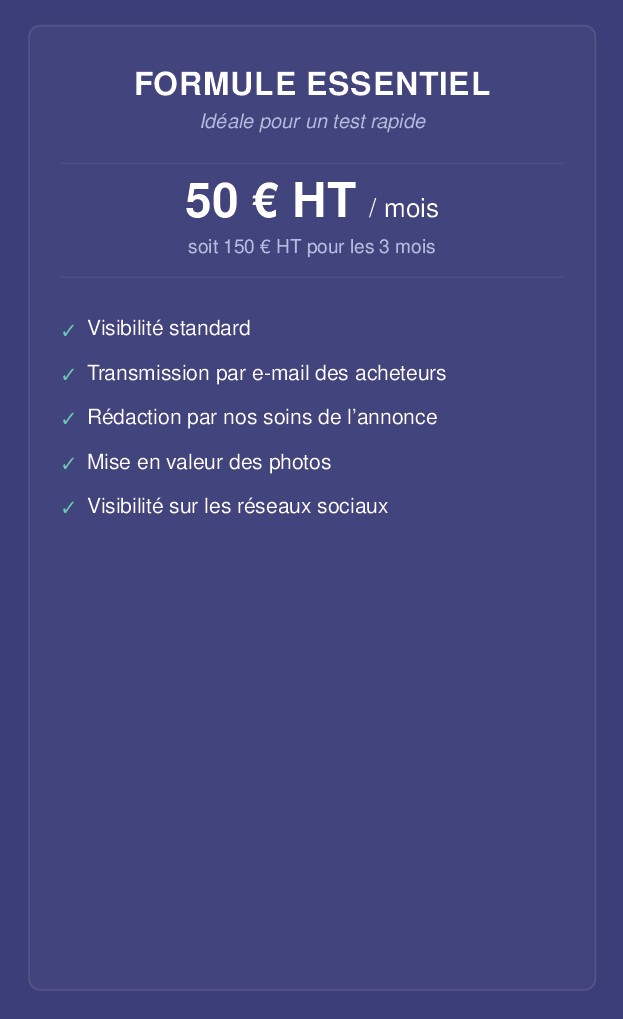 annonce vente commerce